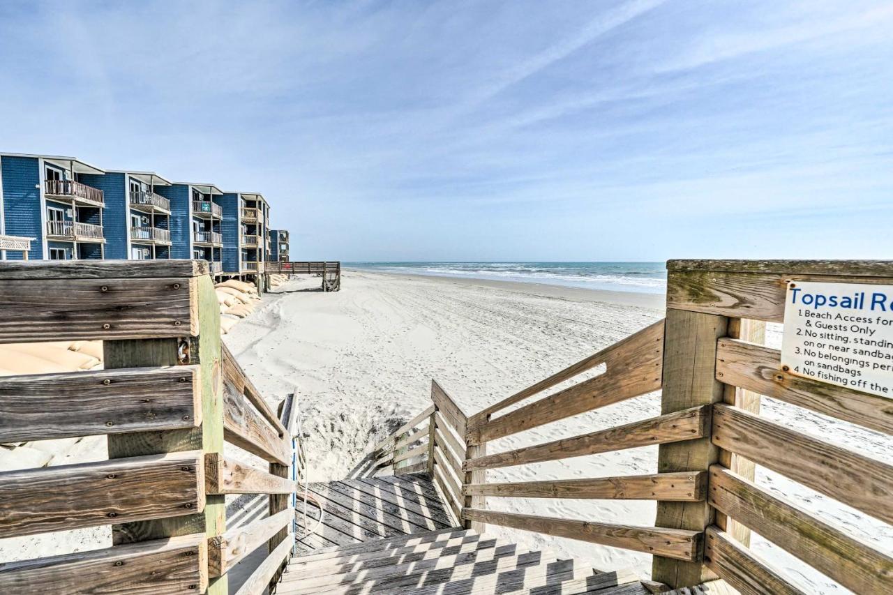 North Topsail Condo - Steps To Beach! نورث توبسالي بيتش المظهر الخارجي الصورة